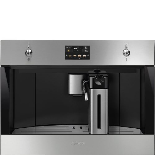 SMEG Linea CMS4303X fekete beépíthető automata kávéfőző