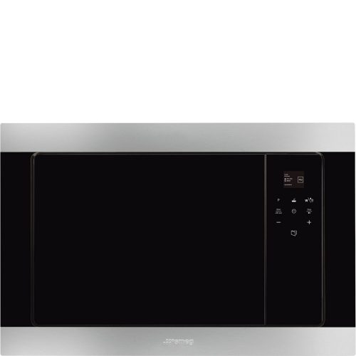 SMEG Classica FMI320X2 fekete inox beépíthető mikrohullámú sütő