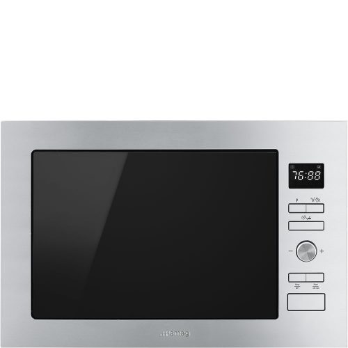 SMEG Selezione FMI425X fekete inox beépíthető mikrohullámú sütő