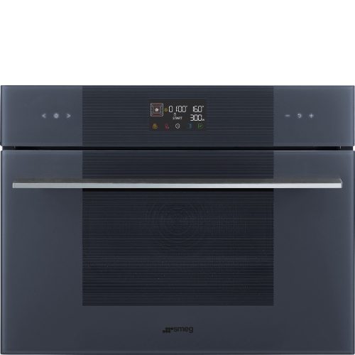 SMEG Linea SO4102M1G sötét szürke beépíthető mikrohullámú kombinált sütő